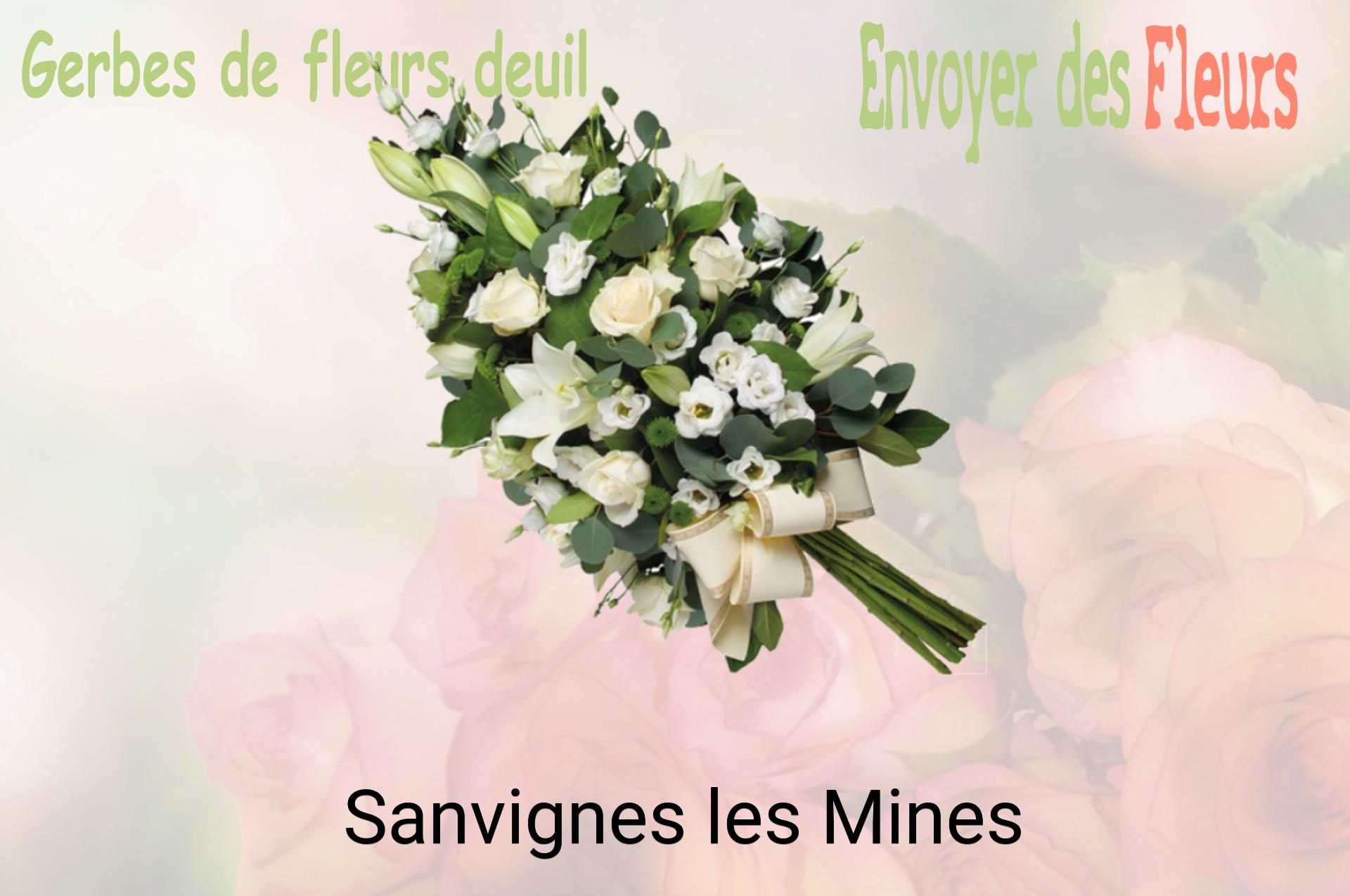 Gerbe de fleurs de deuil livrée à Sanvignes-les-Mines